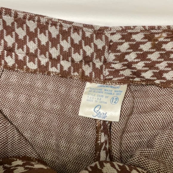 Vintage Sears Perma-Prest Pants 60’s-70’s NWT brown cream size 12 - Picture 5 of 8